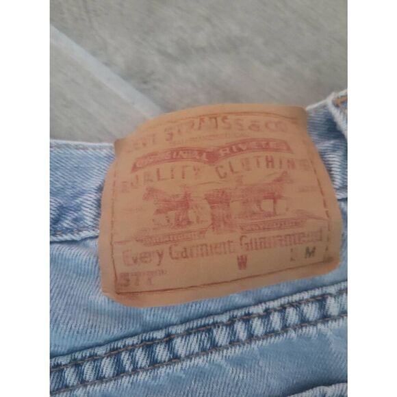 Levi's Vintage 577 Jeans Lower Rise Loose Fit Repurposed Cut-off Shorts Jhorts S - Picture 11 of 12
